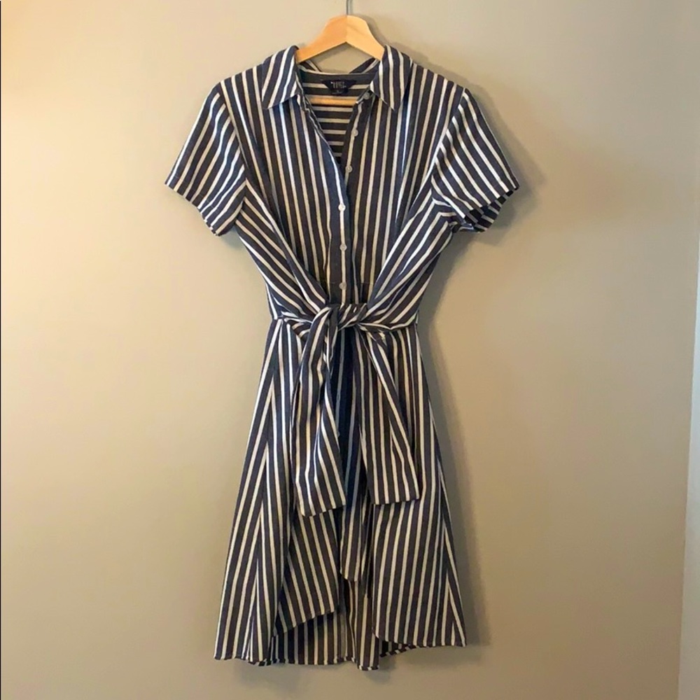 Striped shirt dress